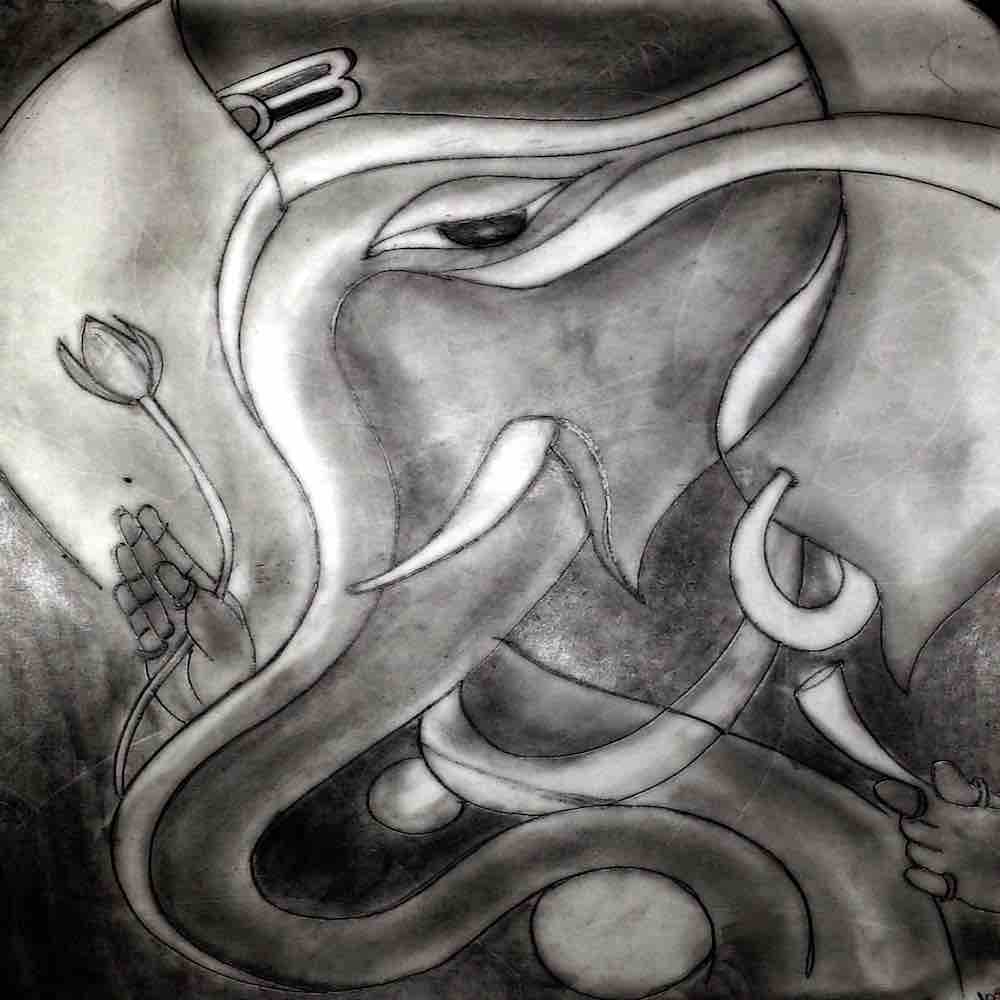 Vinayaka — an original drawing by Srinivas Rao