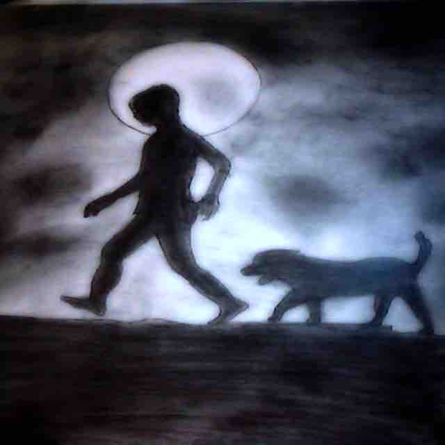 Saath Chal — an original drawing by Srinivas Rao