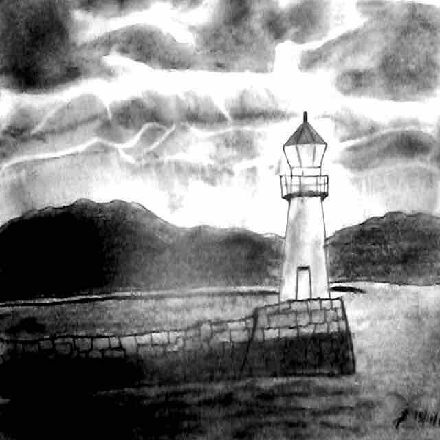Lightening — an original drawing by Srinivas Rao